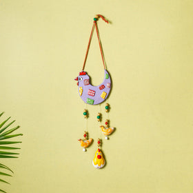  Bishnupur Handpainted Terracotta Wall Hanging 