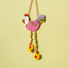  Bishnupur Handpainted Terracotta Wall Hanging 