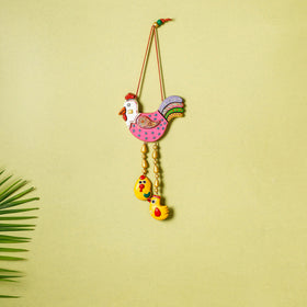  Bishnupur Handpainted Terracotta Wall Hanging 