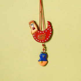  Bishnupur Handpainted Terracotta Wall Hanging 