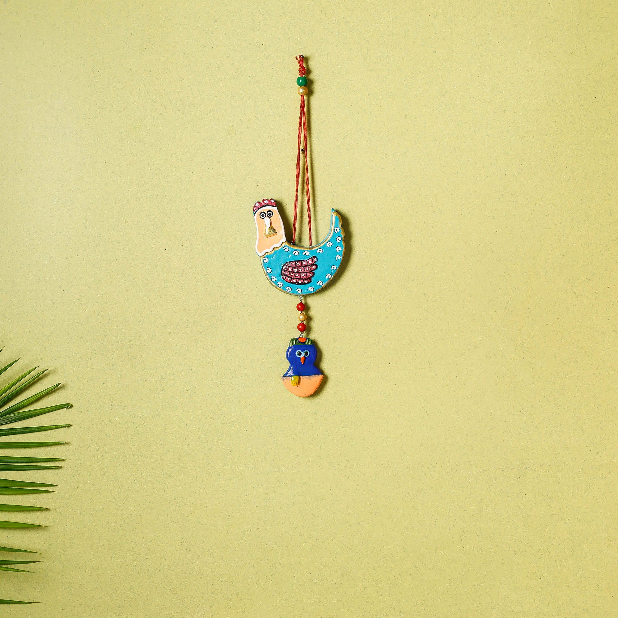  Bishnupur Handpainted Terracotta Wall Hanging 