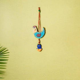  Bishnupur Handpainted Terracotta Wall Hanging 