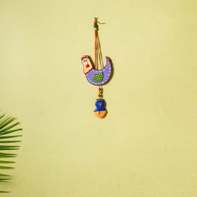  Bishnupur Handpainted Terracotta Wall Hanging 