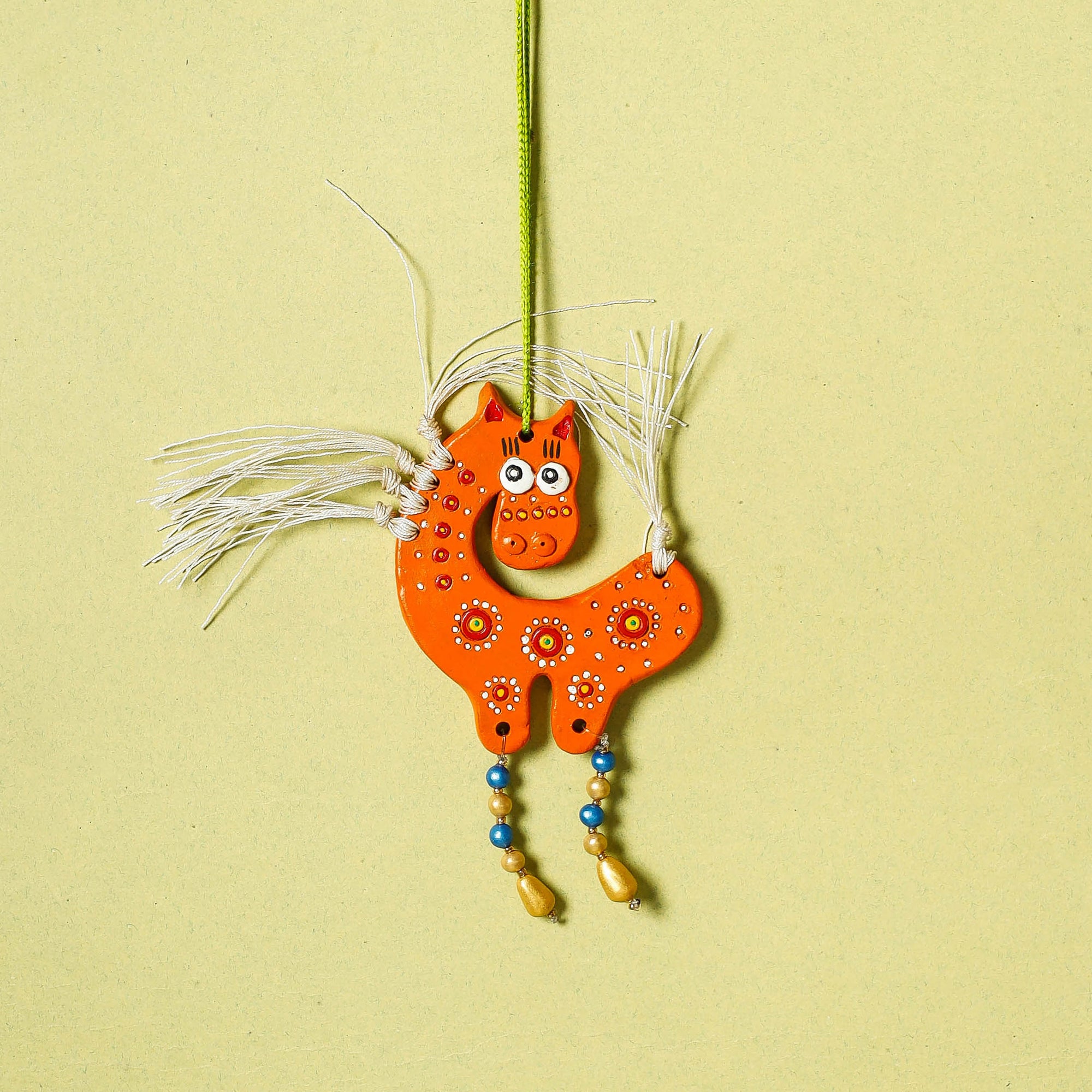  Bishnupur Handpainted Terracotta Wall Hanging 