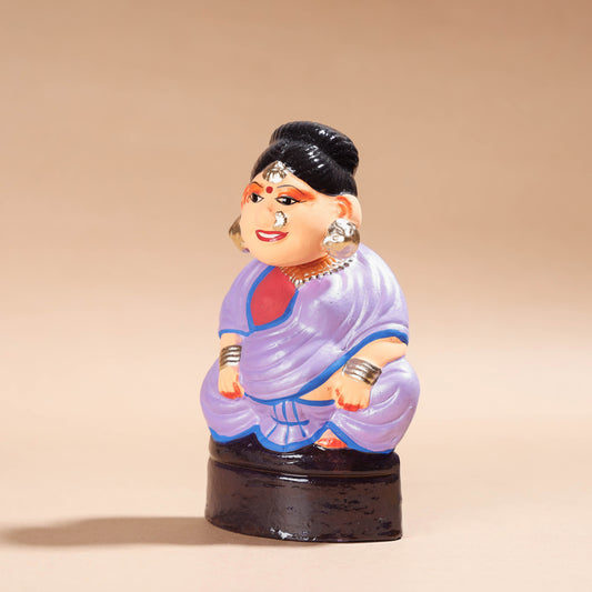 Handpainted Terracotta Bobble Head - Pandit Ji's Wife