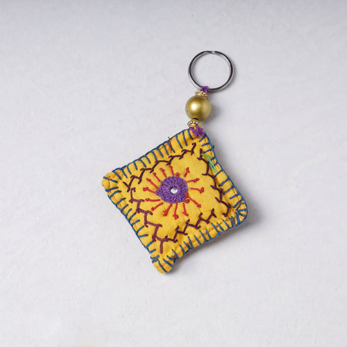 Handmade Mirror & Threadwork Keychain