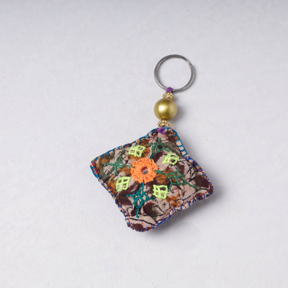 Handmade Mirror & Threadwork Keychain