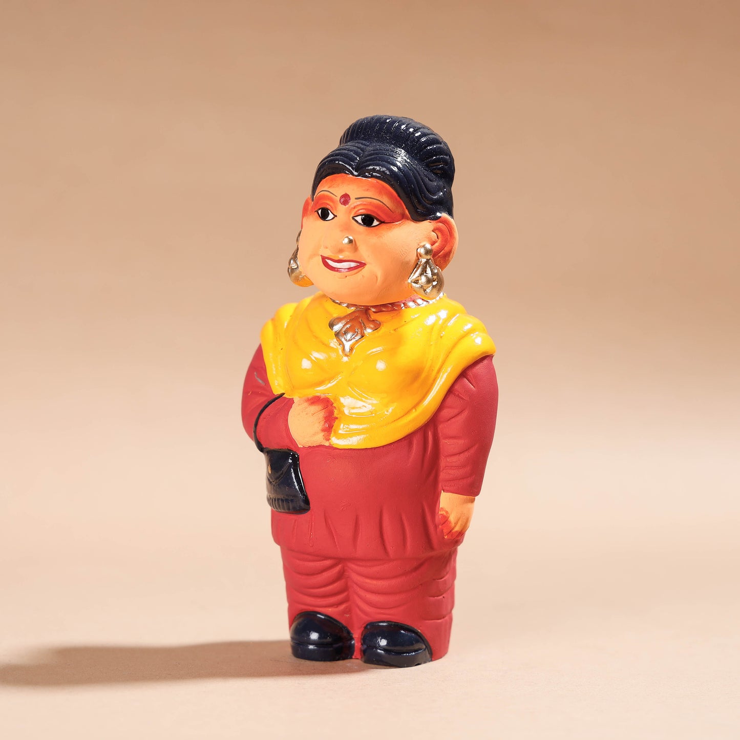 Handpainted Terracotta Bobble Head - Sardar Ji's Wife