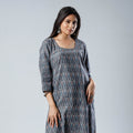 Buy  Pochampally Ikat Weave Cotton Long Straight Kurta Online at iTokri.com