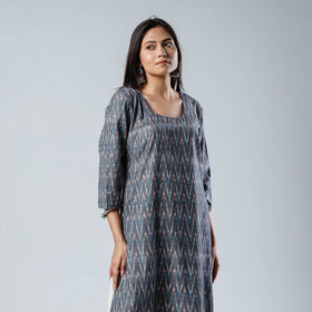 Buy  Pochampally Ikat Weave Cotton Long Straight Kurta Online at iTokri.com