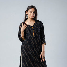 Buy iTokri Casuals - Ikat Weave Cotton Long Kurta Online at iTokri.com