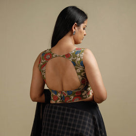 Buy Kalamkari Printed Cotton Stitched Blouse Online at iTokri.com