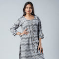Buy iTokri Casuals - Ikat Weave Cotton Long Kurta Online at iTokri.com