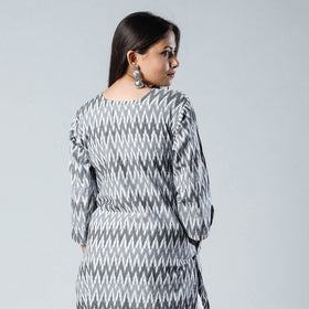 Buy iTokri Casuals - Ikat Weave Cotton Long Kurta Online at iTokri.com