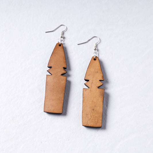 Tuma Craft Hand Carved Dried Bottle Gourd Earrings