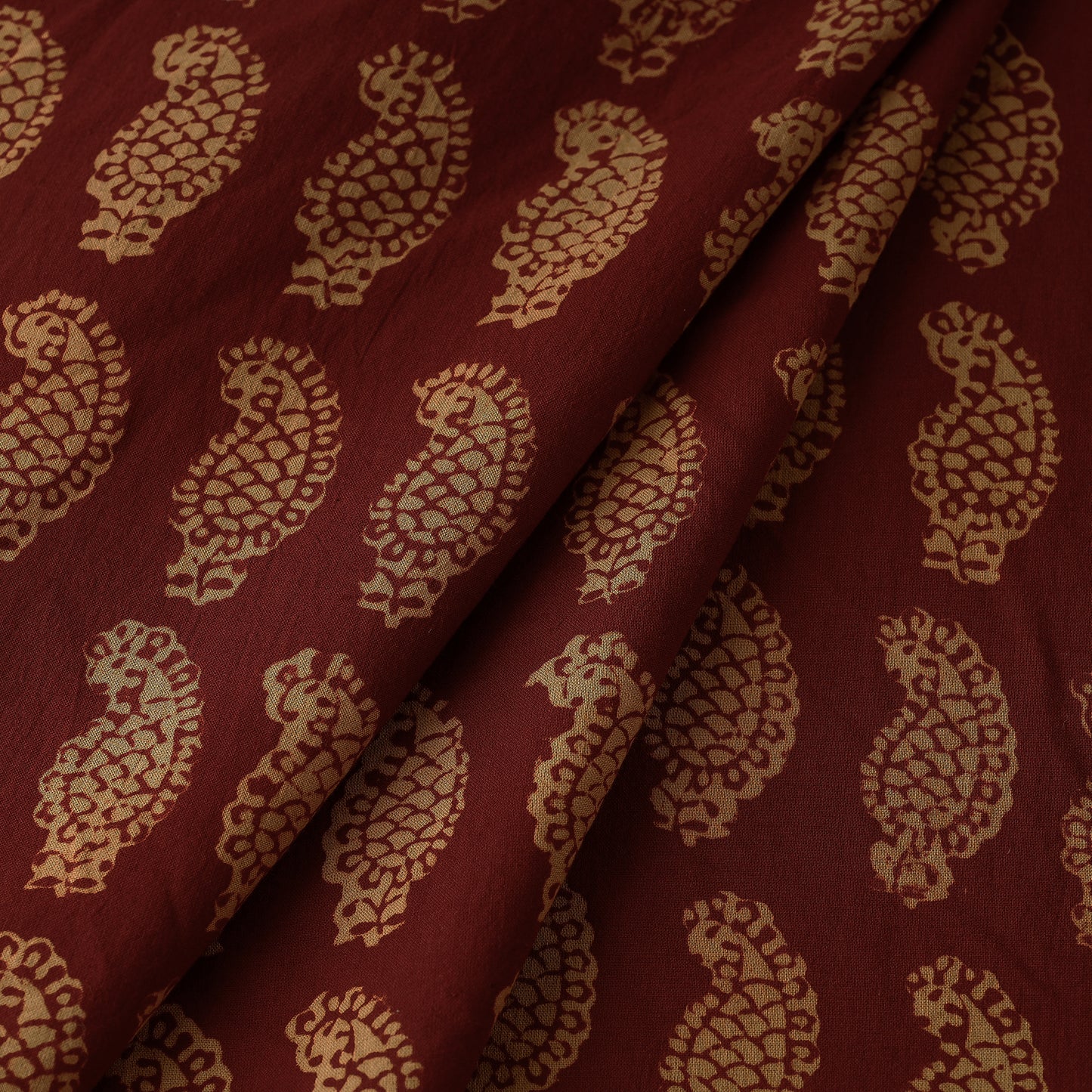 Bagh Block Printed Natural Dyed Cotton Fabric