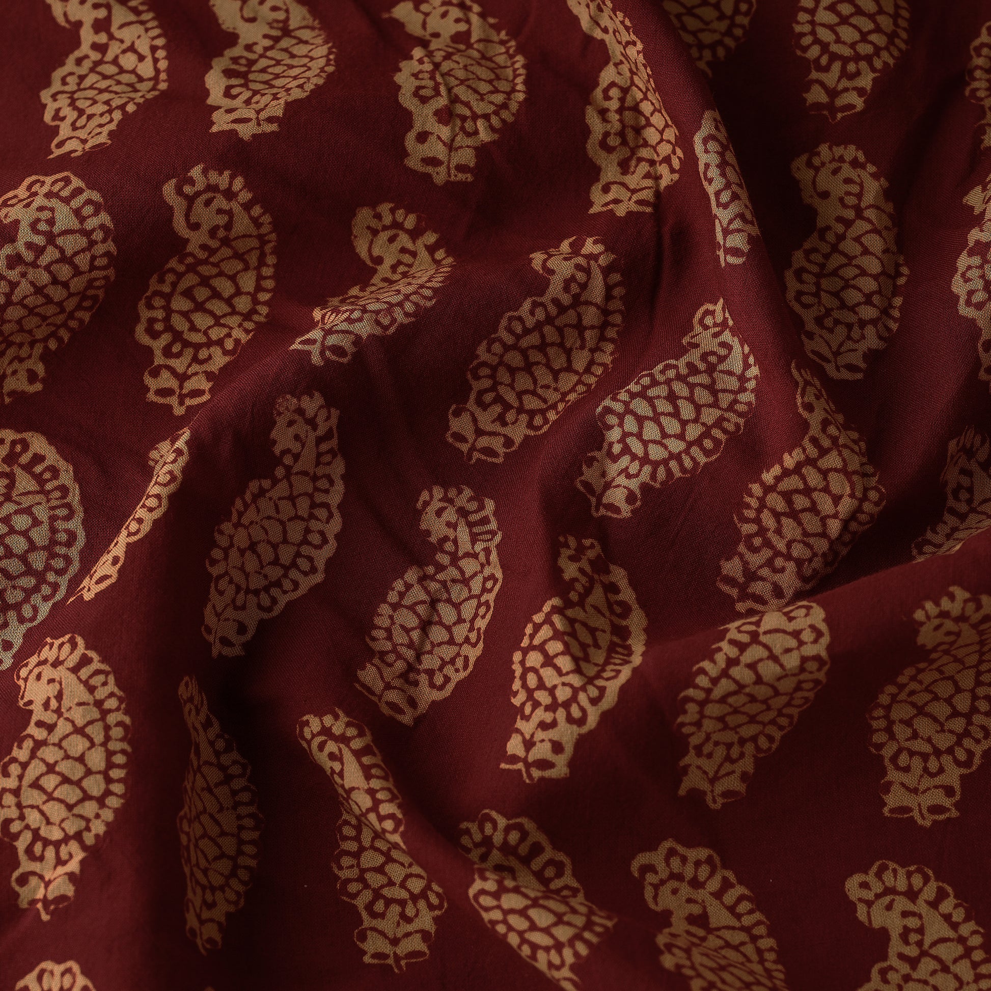 Bagh Block Printed Natural Dyed Cotton Fabric