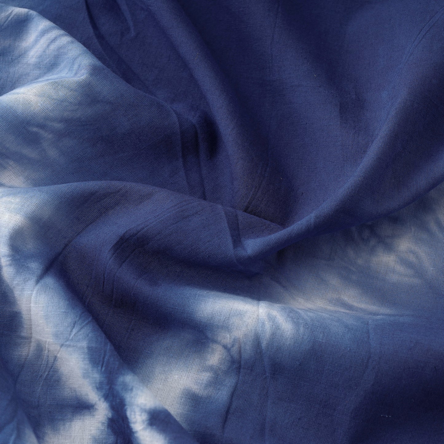Blue - Shibori Tie-Dye Cotton Fabric