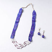 ikat beadwork necklace set