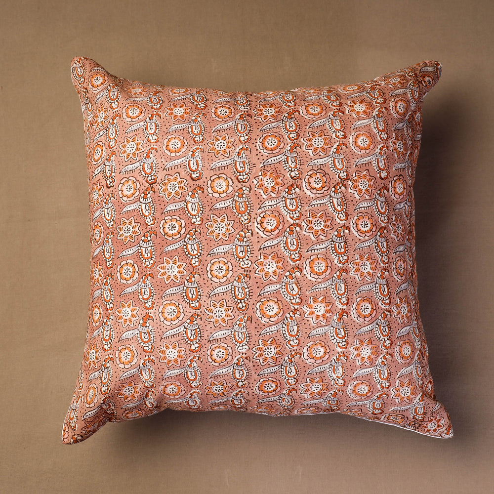 Sanganeri Block Printed Cotton Cushion Cover (16 x 16 in)