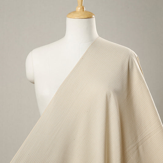 Beige - Prewashed Fine Cotton Handloom Fabric
