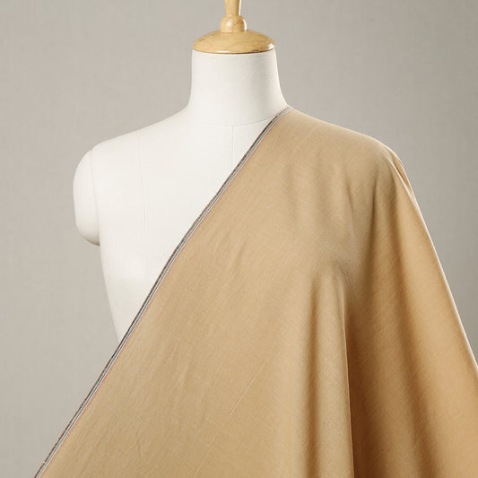 Beige -  Prewashed Fine Cotton Handloom Fabric