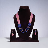 ikat beadwork necklace set