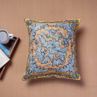 Multicolor - Original Chain Stitch Crewel Thread Hand Embroidery Silk Cushion Cover (15 x 15 in)