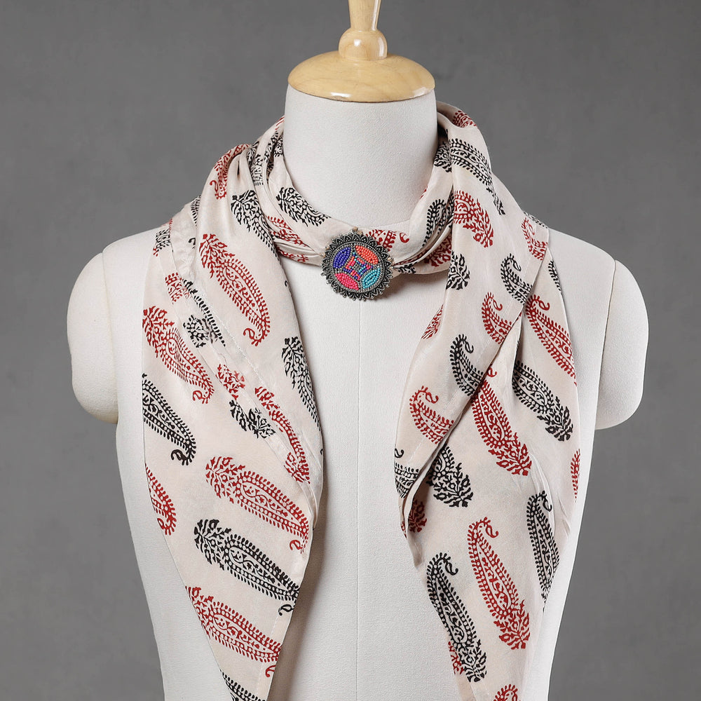 block printed scarf