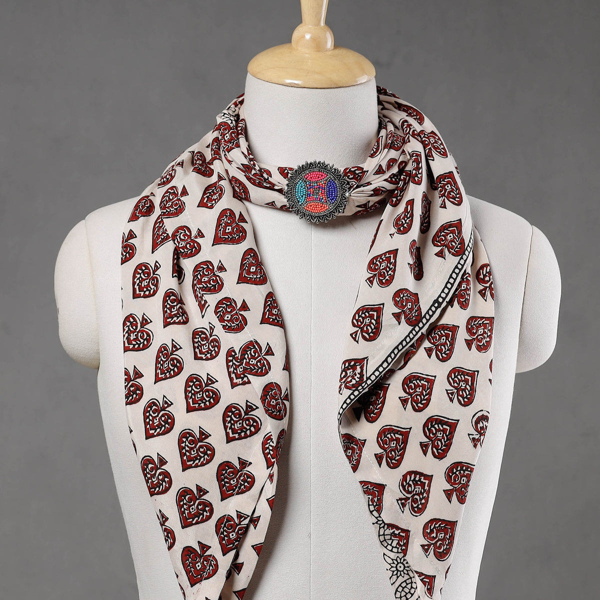 block printed scarf