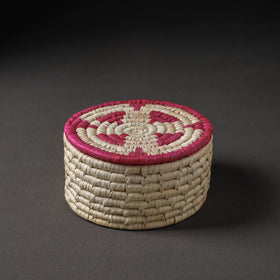 Handcrafted Sabai Grass Beige Multipurpose Container Box (8 x 8 in)