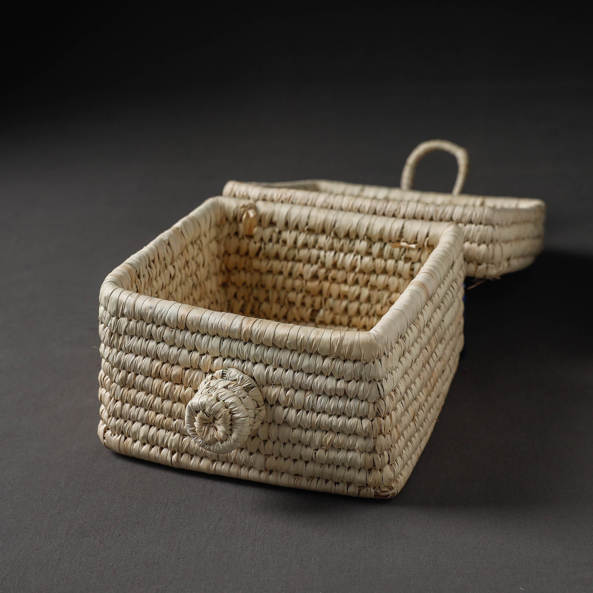 Handcrafted Sabai Grass Multipurpose Square Beige Container Box (9 x 9 in)