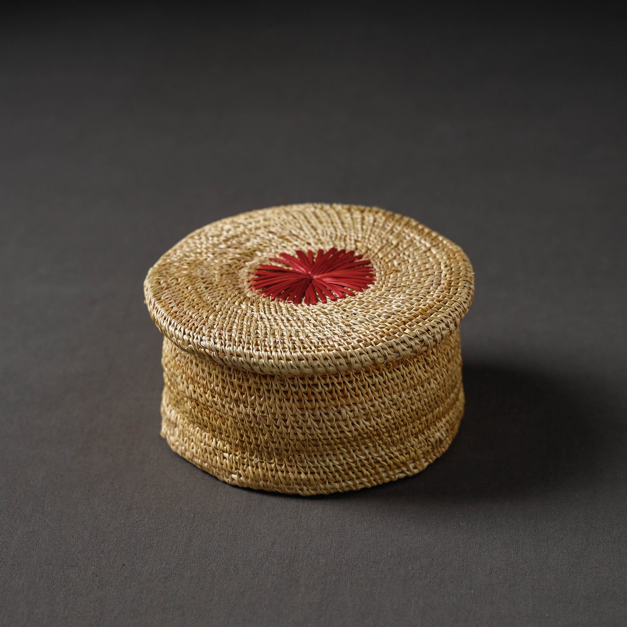 Handcrafted Golden Grass Beige Multipurpose Box (6 x 6 in)