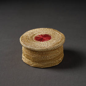 Handcrafted Golden Grass Beige Multipurpose Box (6 x 6 in)