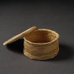 Handcrafted Golden Grass Beige Multipurpose Box (6 x 6 in)