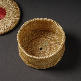 Handcrafted Golden Grass Beige Multipurpose Box (6 x 6 in)
