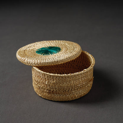 Handcrafted Golden Grass Multipurpose Box (6 x 6 in)