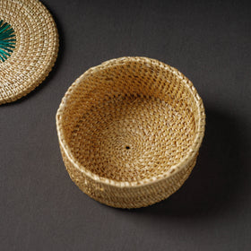 Handcrafted Golden Grass Beige Multipurpose Box (6 x 6 in)