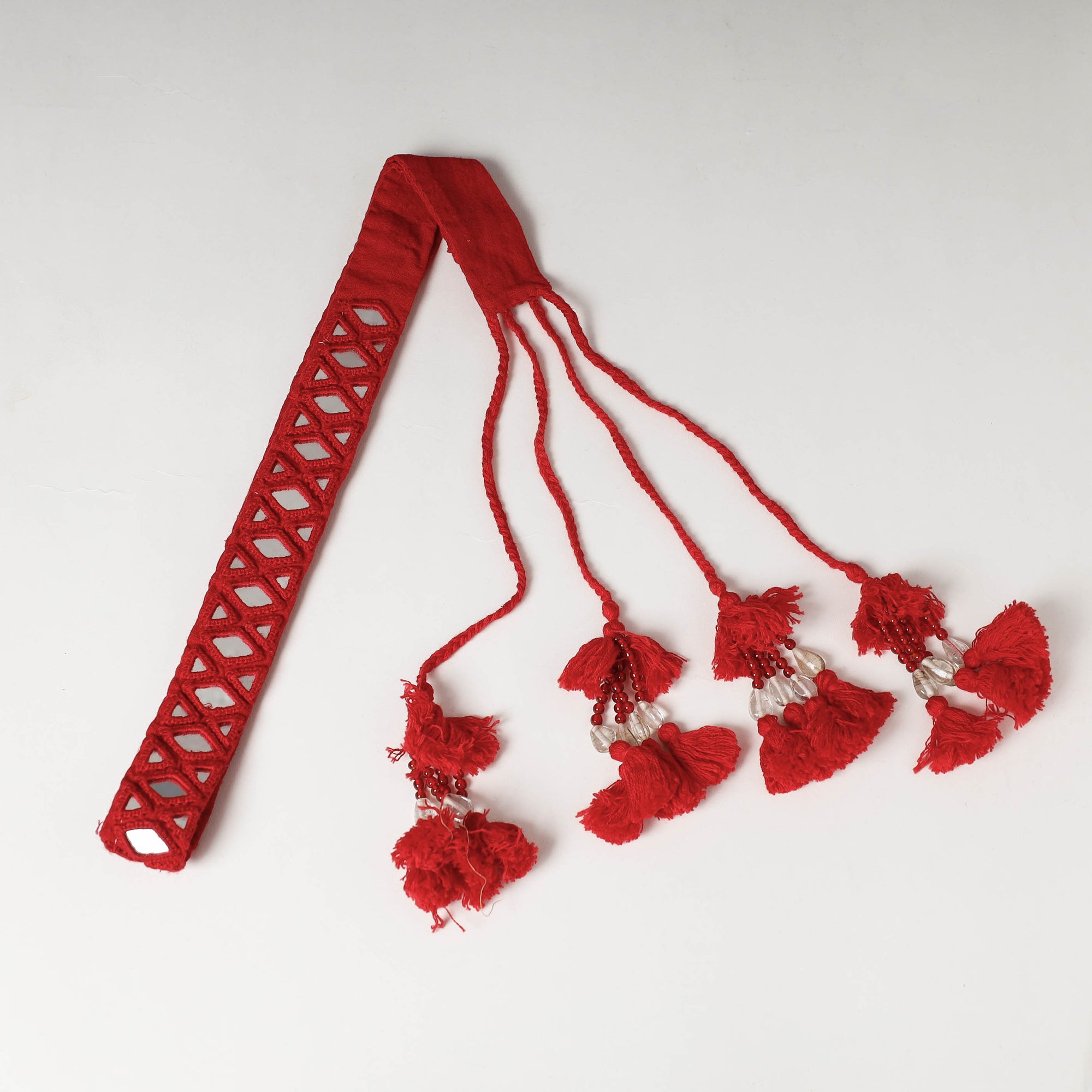  Mirror Work Kutch Embroidery Fabric Belt 