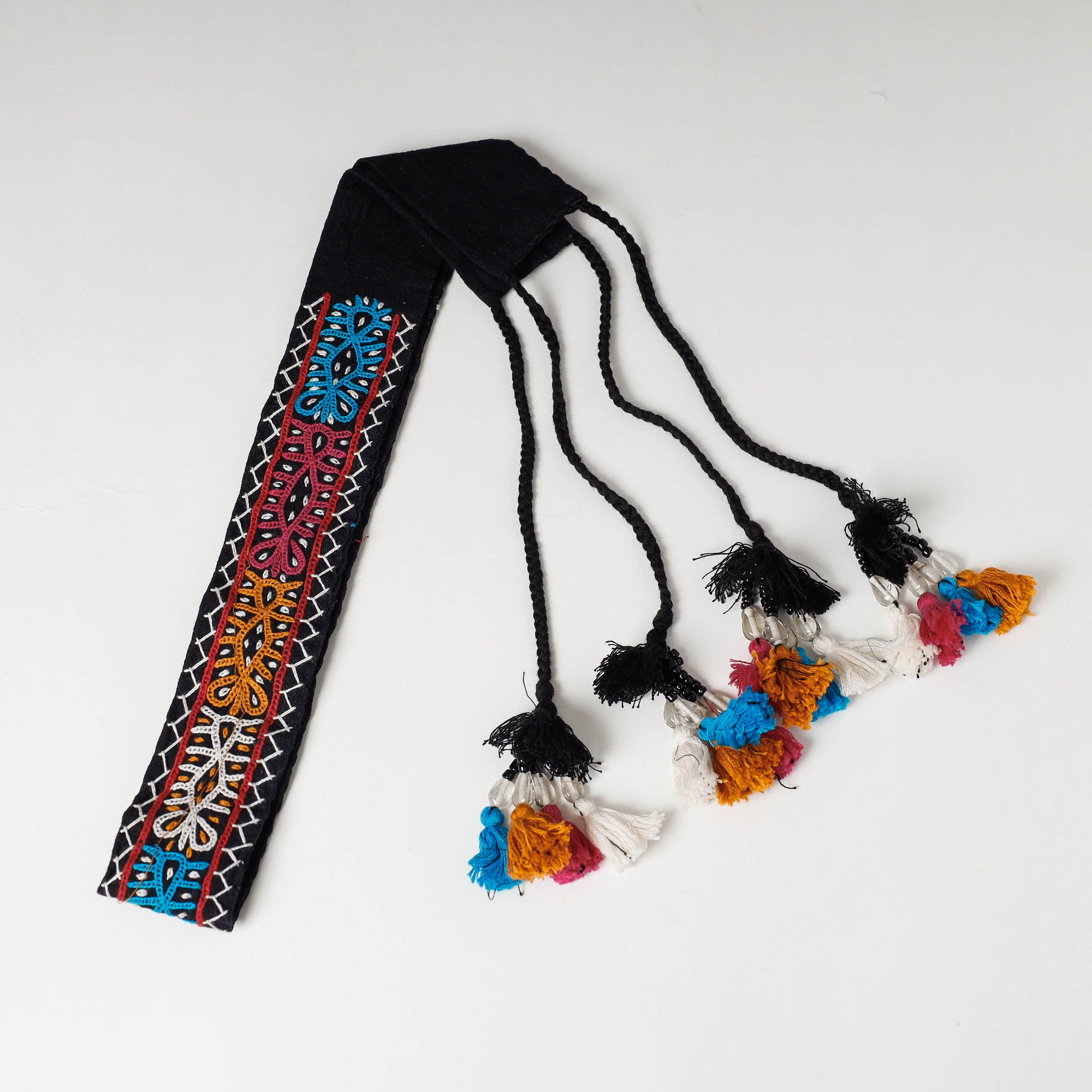  Mirror Work Kutch Embroidery Fabric Belt 