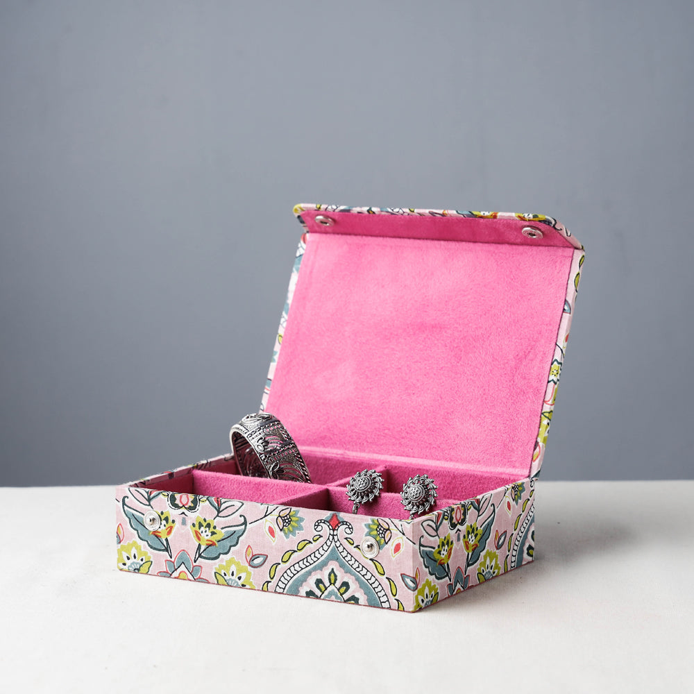 Sukriti Handmade Printed Fabric Jewelry Box (Small)