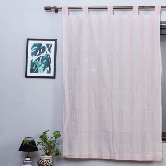 White - Jacquard Weave Cotton Window Curtain (5 x 3.5 Feet) (single piece)
