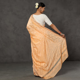 Buy Lucknow Chikankari Heavy Embroidery Chanderi Silk Saree Online l iTokri.com