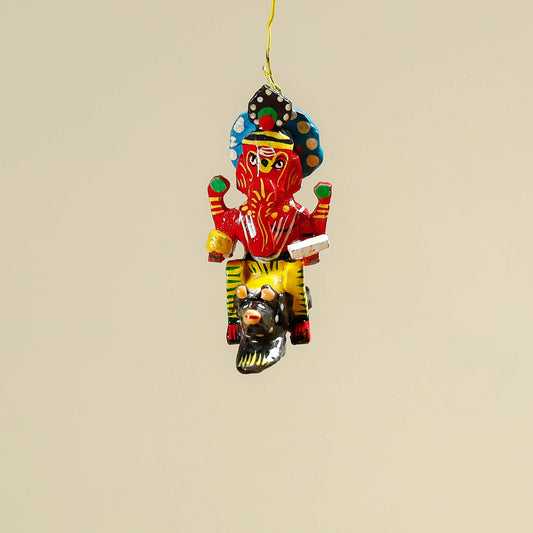 God Ganesha - Handpainted Wooden Hanging
