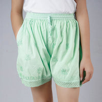 chikankari shorts