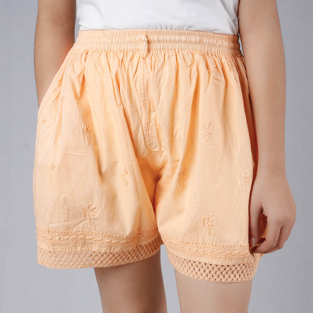 chikankari shorts