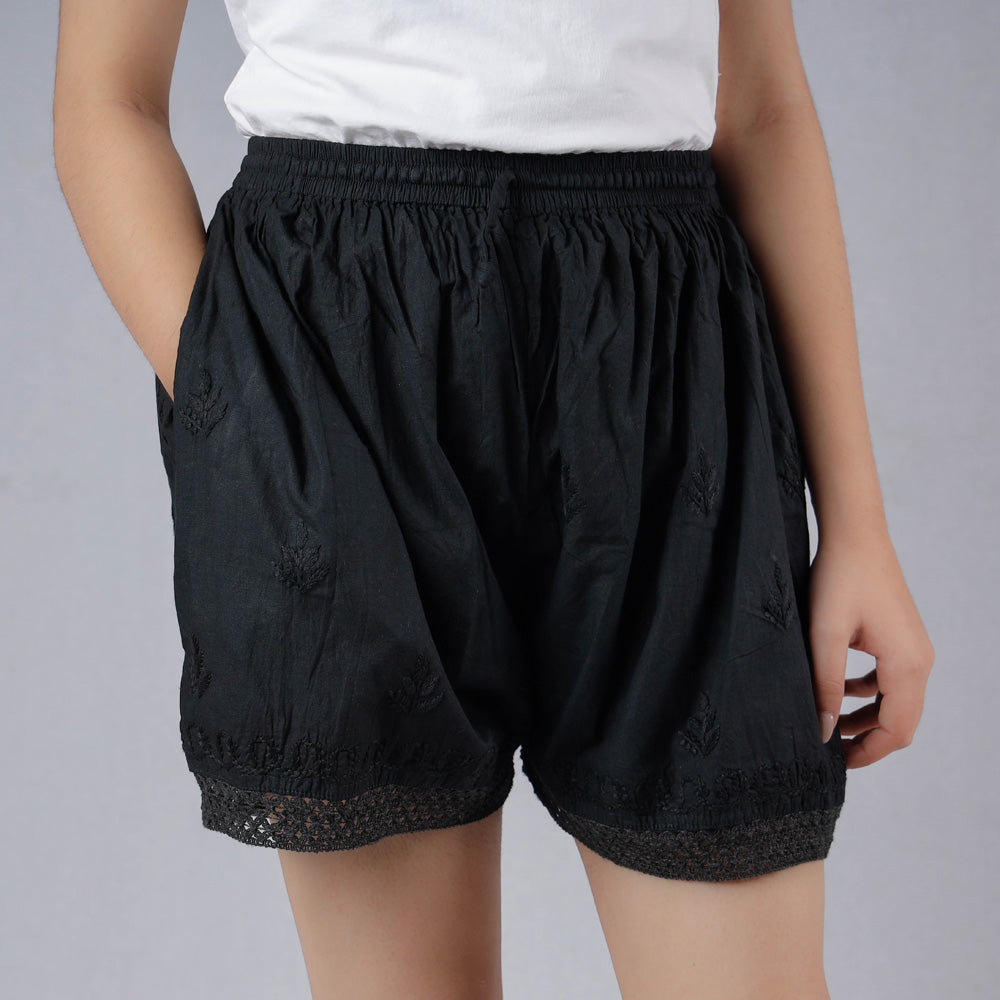 chikankari shorts