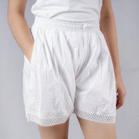 chikankari shorts