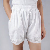 chikankari shorts