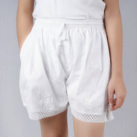 chikankari shorts